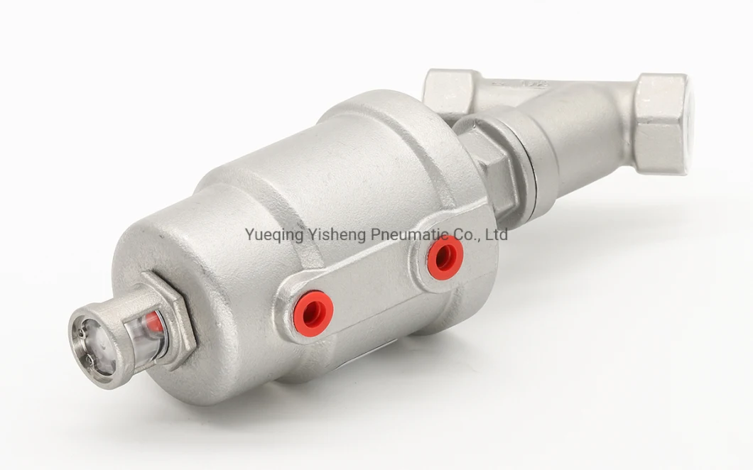 DN15 AVS200 Series Stainless Steel Pneumatic Angle Seat Valve Double Acting on off Oxygen Generator
