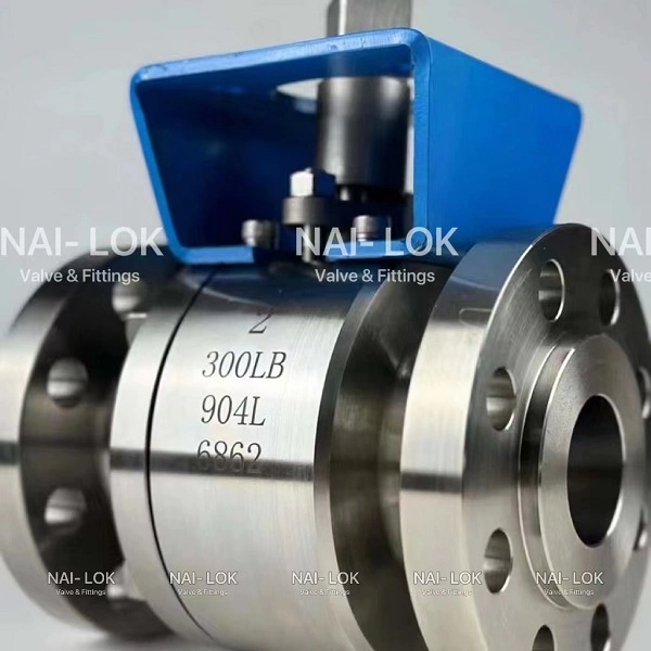 Nai-Lok High Pressure Special Alloy 904L Split Body Stainless Steel Full Bore Flanged 3 PCS Floating Ball Valve