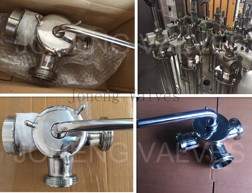 Stainless Steel Hygienic 3 Way Union Connection Plug Valve