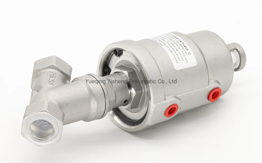 DN15 AVS200 Series Stainless Steel Pneumatic Angle Seat Valve Double Acting on off Oxygen Generator